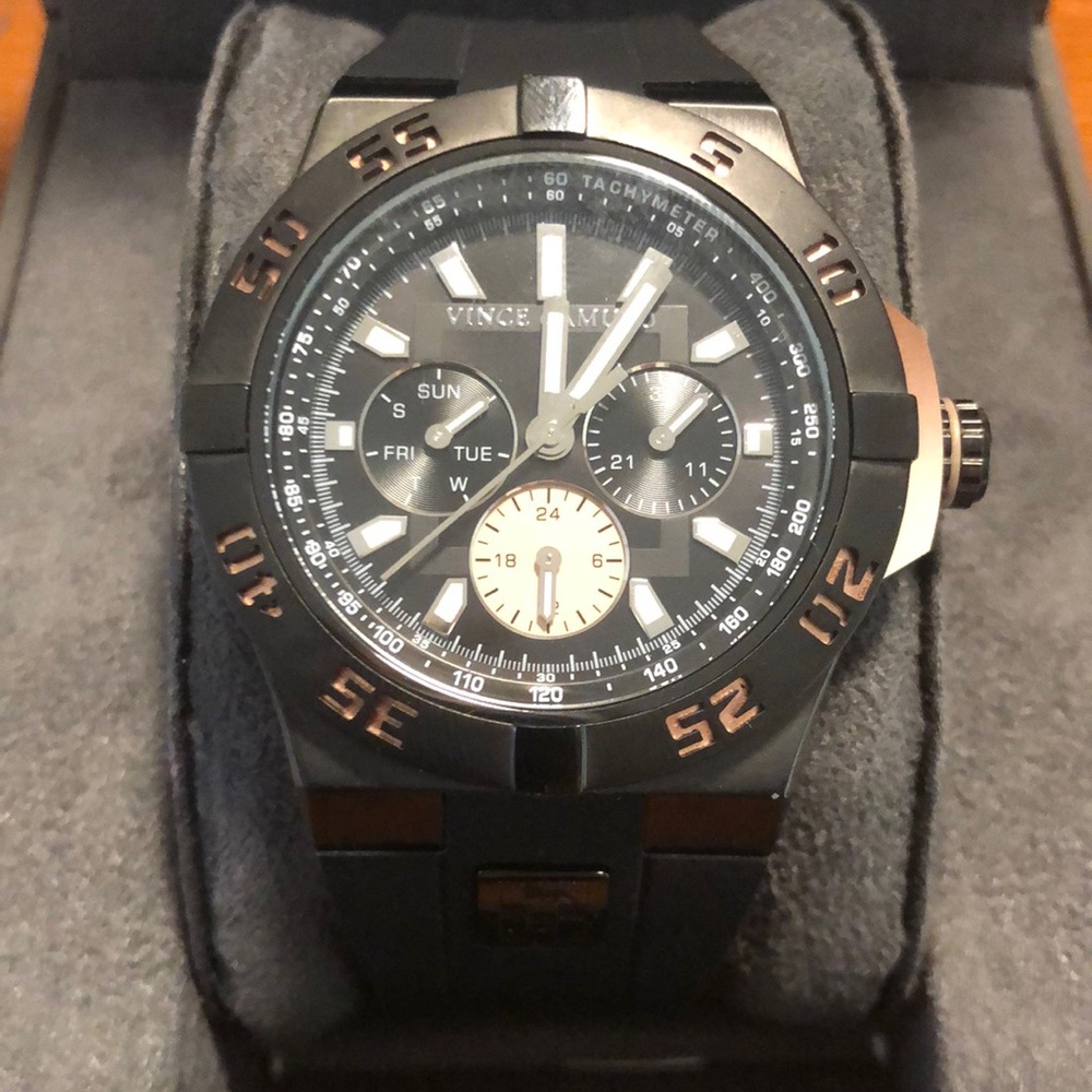 Vince Camuto watch black rose golf